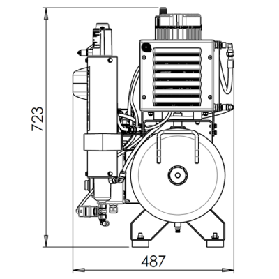 AC-100 Q Compresor CATTANI insonorizado de 1 cilindro con secado