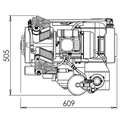 AC-200 Compresor de 2 cilindros CATTANI con secador de aire