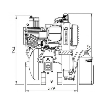 AC 300 Compresor Cattani Secador 3 cilindros